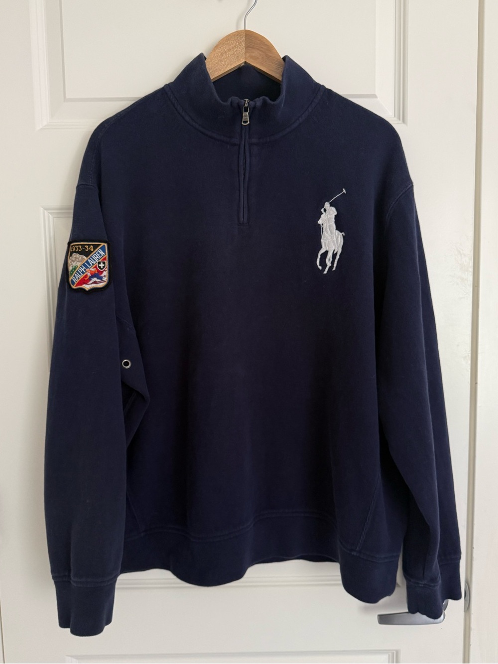 Vintage Polo Ralph Lauren Ski  1933-34 Big Pony 1/4 Quarter Zip Jacket Size XXL